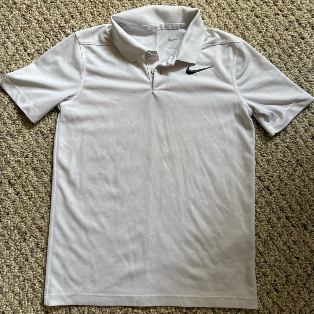 Nike Kid’s Classic White Dry-fit Polo Shirt